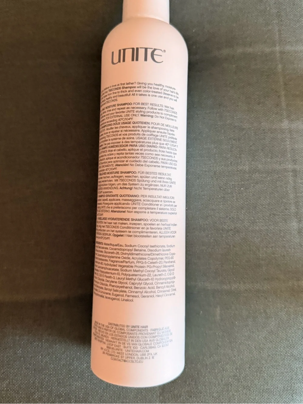 Unite 7 Seconds Daily Moisturizing Shampoo NEW 10 oz/300ml